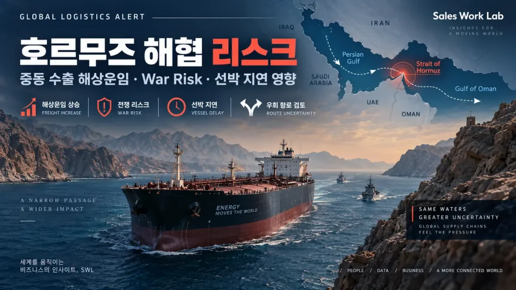 호르무즈 해협 리스크와 중동 수출 해상운임 및 선박 지연 영향