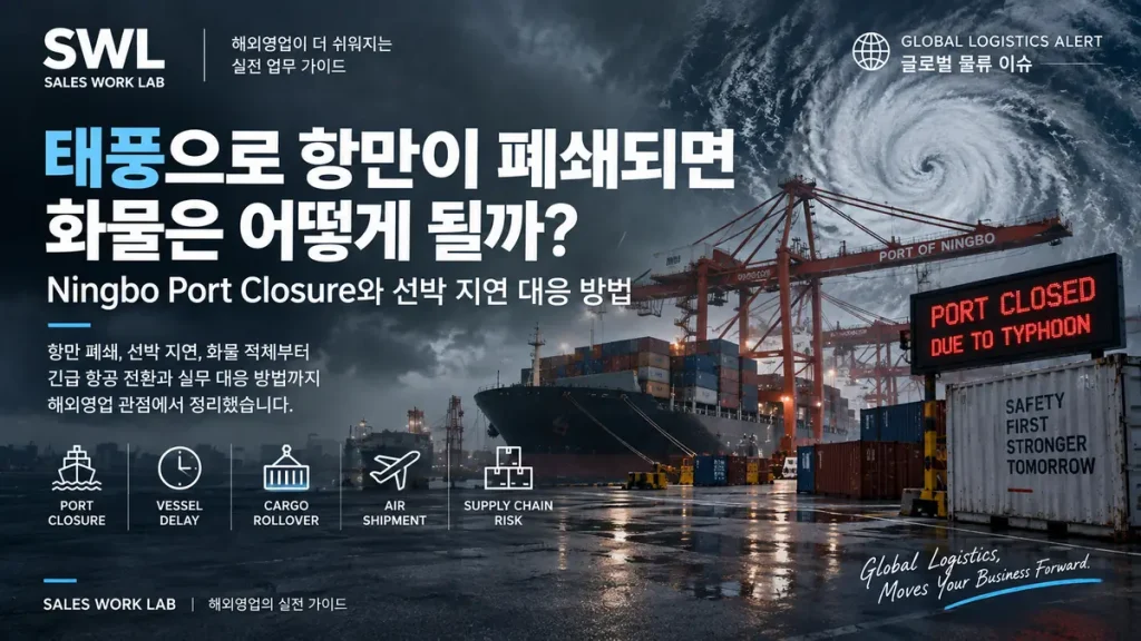 태풍으로 인한 Ningbo 항만 폐쇄와 선박 지연 대응 방법