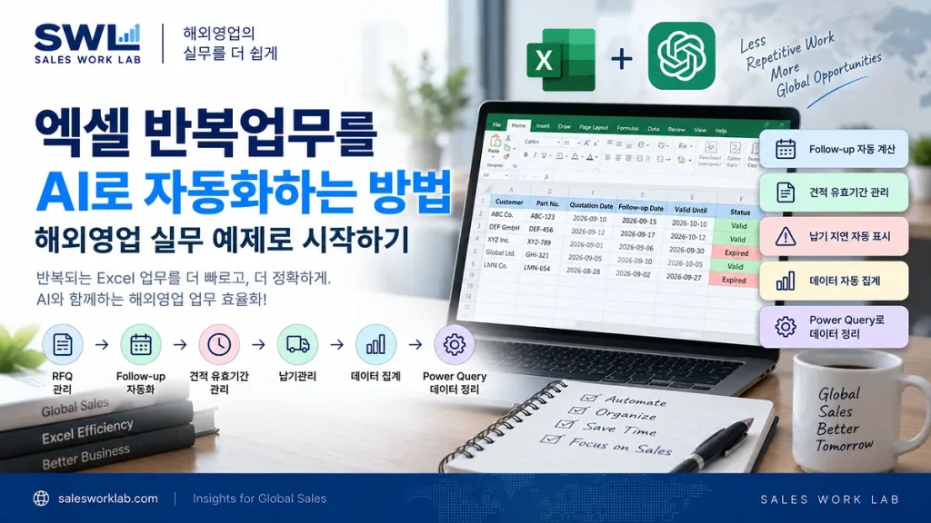 엑셀 반복업무를 AI로 줄이는 해외영업 실무 자동화 방법