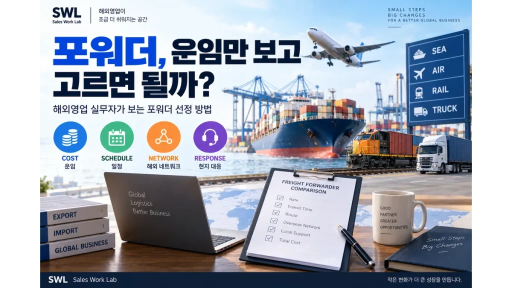 포워더 선정 시 운임 일정 해외 네트워크 현지 대응을 비교하는 해외영업 실무 가이드
