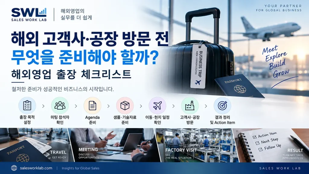 해외 고객사·공장 방문 전 해외영업 출장 체크리스트