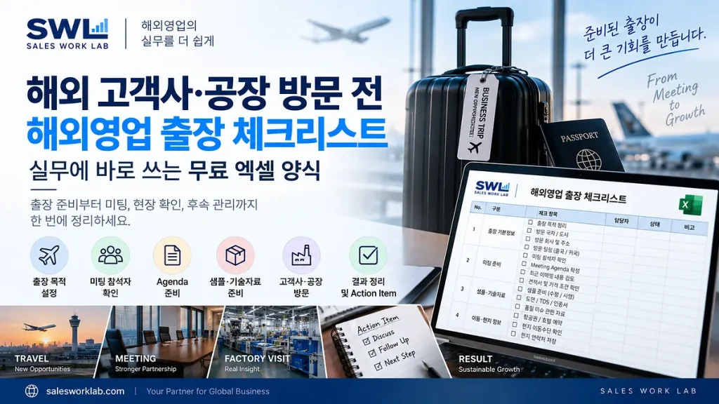 해외영업 출장 체크리스트 무료 엑셀 양식