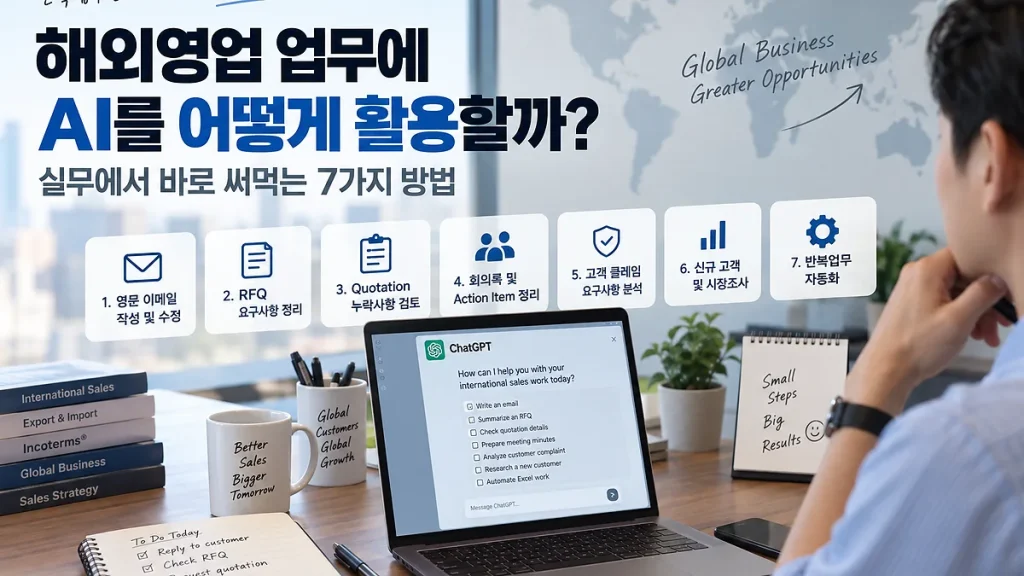 해외영업 업무에 AI를 어떻게 활용할까? 실무에서 바로 써먹는 7가지 방법
