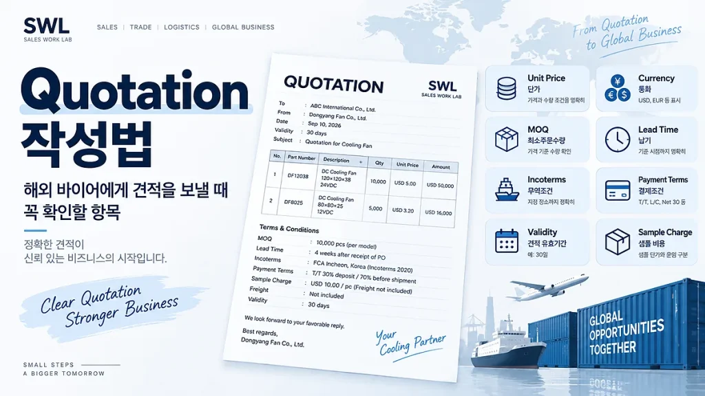 Quotation 작성법: 해외 바이어에게 견적을 보낼 때 꼭 확인할 항목