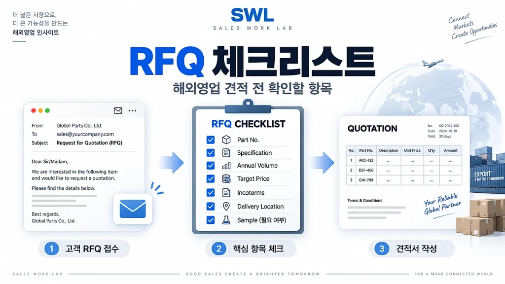 RFQ를 받으면 무엇부터 확인해야 할까? 해외영업 견적 전 체크리스트