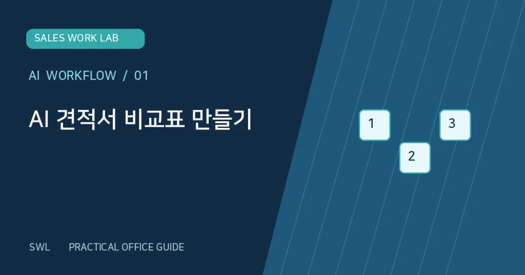 AI 견적서 비교 실무 가이드 SWL 대표 이미지
