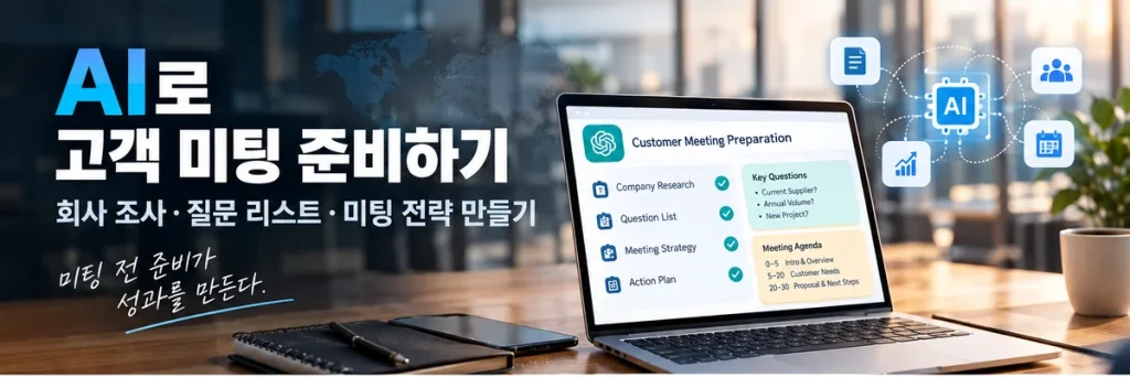 AI로 고객 미팅 준비하기|회사 조사·질문 리스트·미팅 전략 만들기